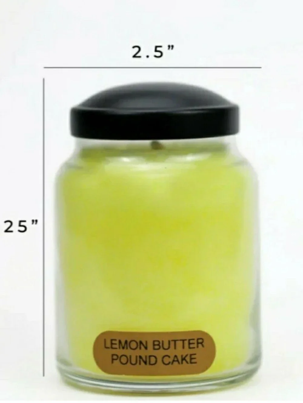 LEMON BUTTER POUND CAKE -A Cheerful Giver Baby Jar Single Wick Candle, 6 oz (2)